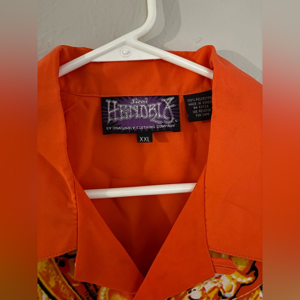 Jimi Hendrix Vintage Dragonfly Clothing co Button Down Club Shirt Axis Bold XL